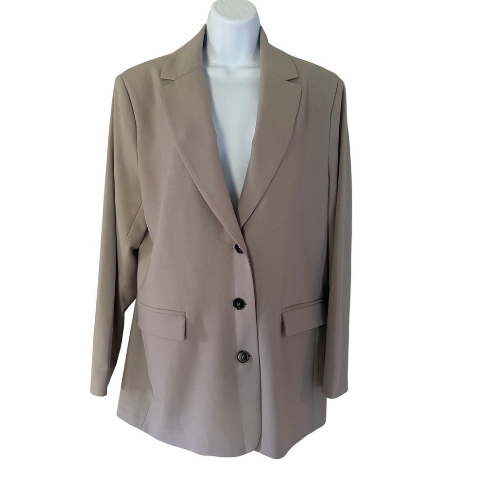Antonelli Firenze Enea Taupe Wool Blend 3-Button Blazer Jacket L/12 48 New